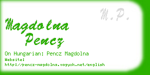 magdolna pencz business card